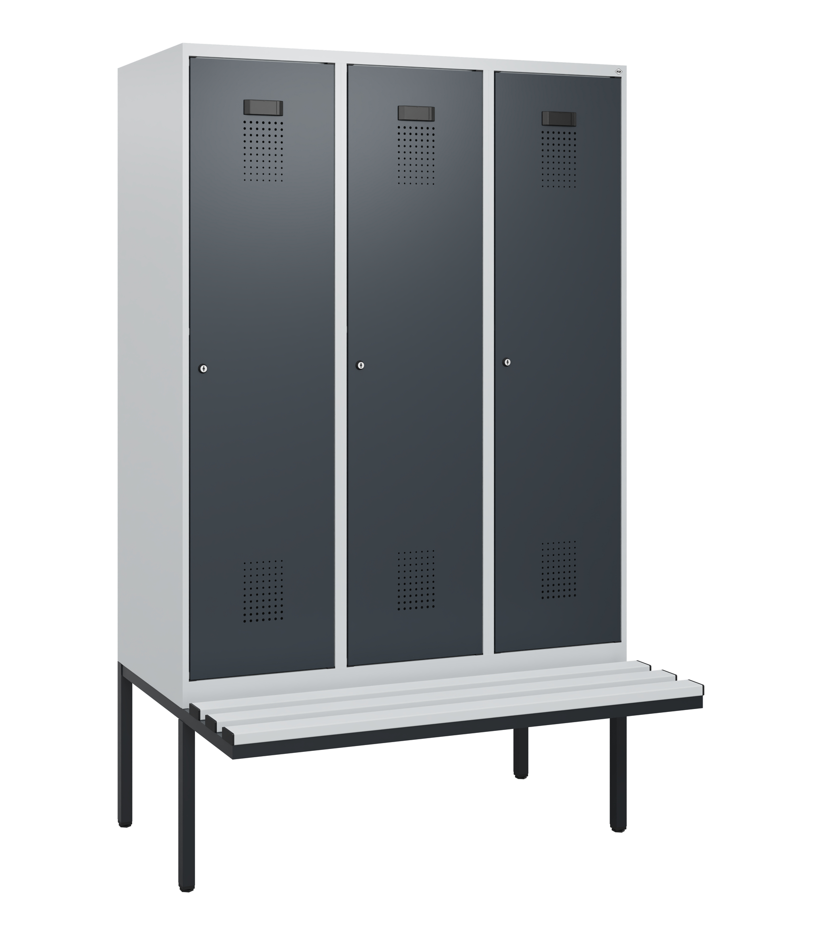 C+P Spind Evolo PLUS, Bank, 3 Abteile, 1950x1200x8