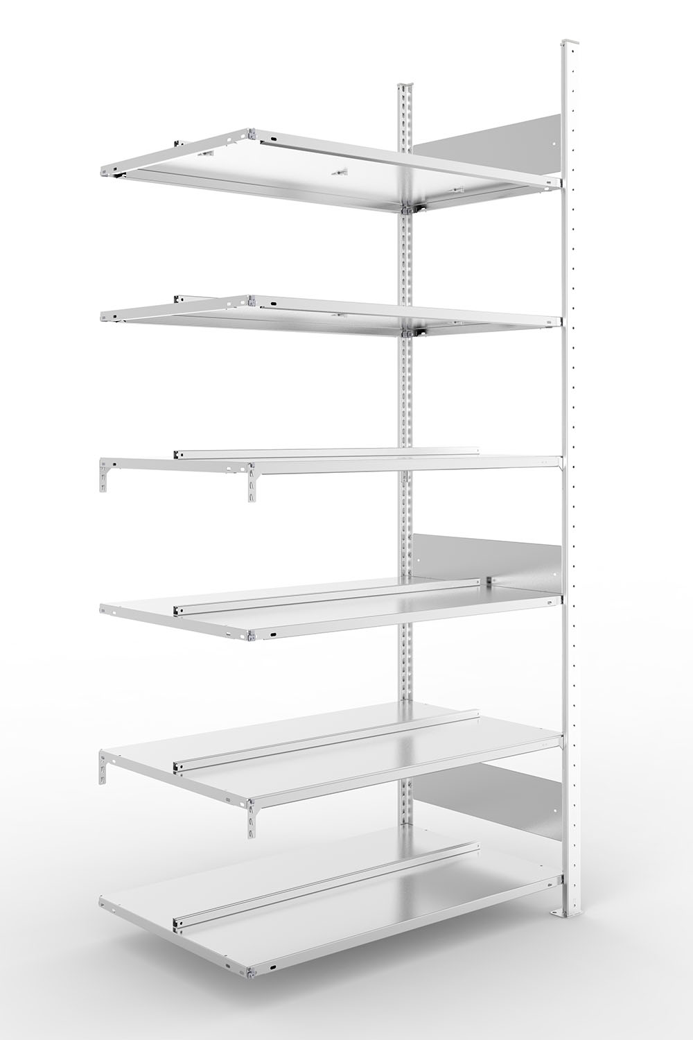 C+P Add-on boltless file shelving systems, double-sided, H2200xW1000xD600mm