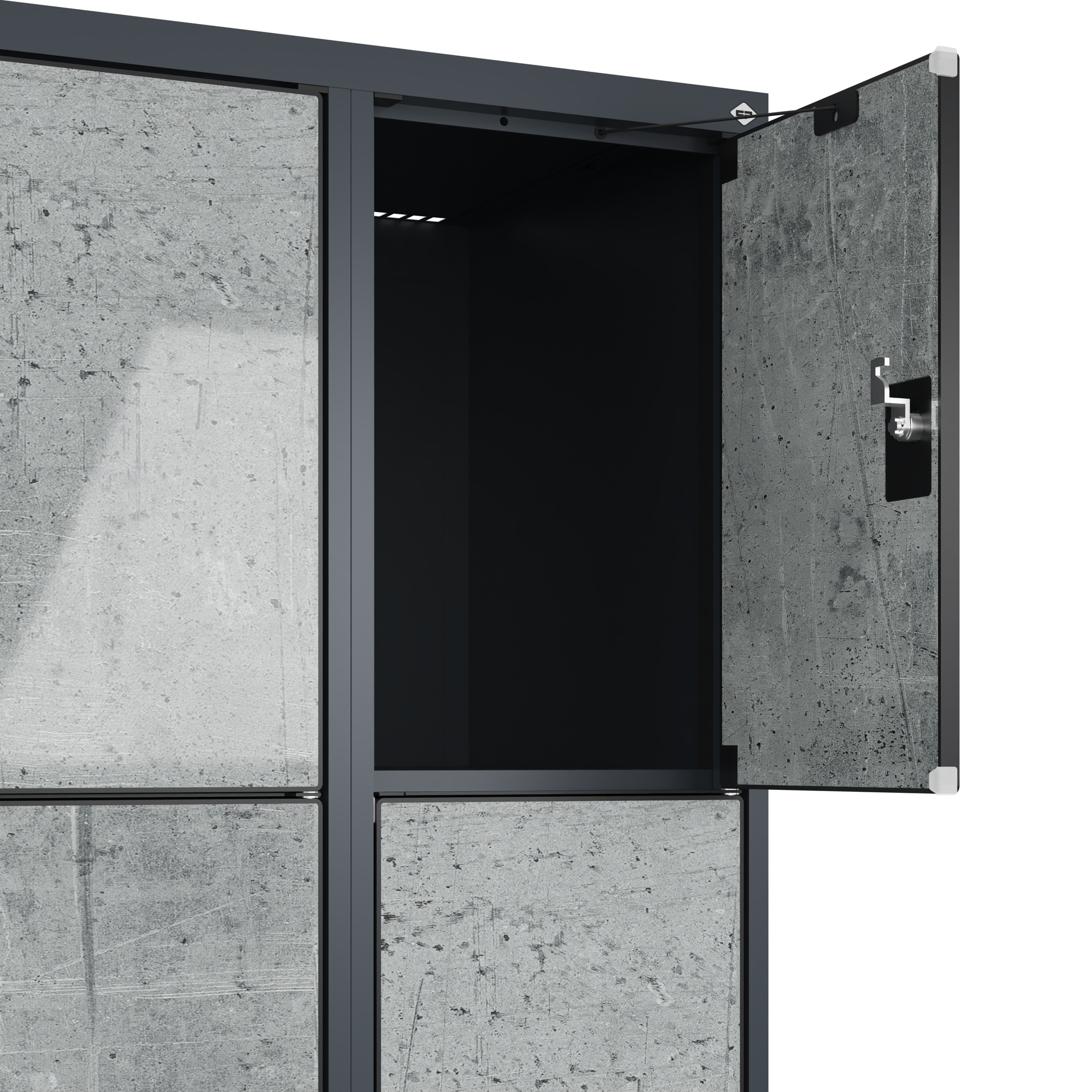 C+P Schlie�fachschrank Evolo PLUS, Sockel, 16 F�cher, 1950x1200x500mm