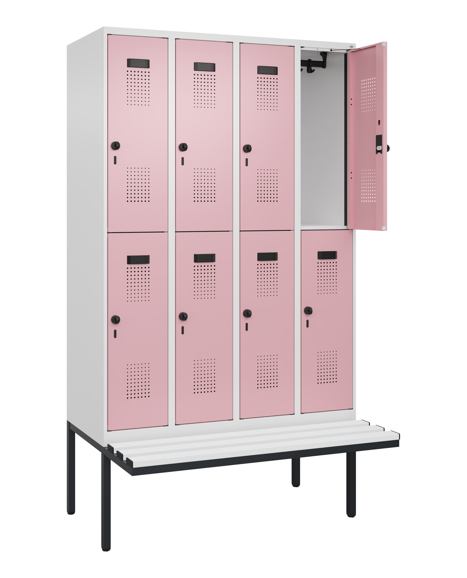 C+P Doppelstock-Spind Evolo PLUS, Bank, 8 Fächer, 