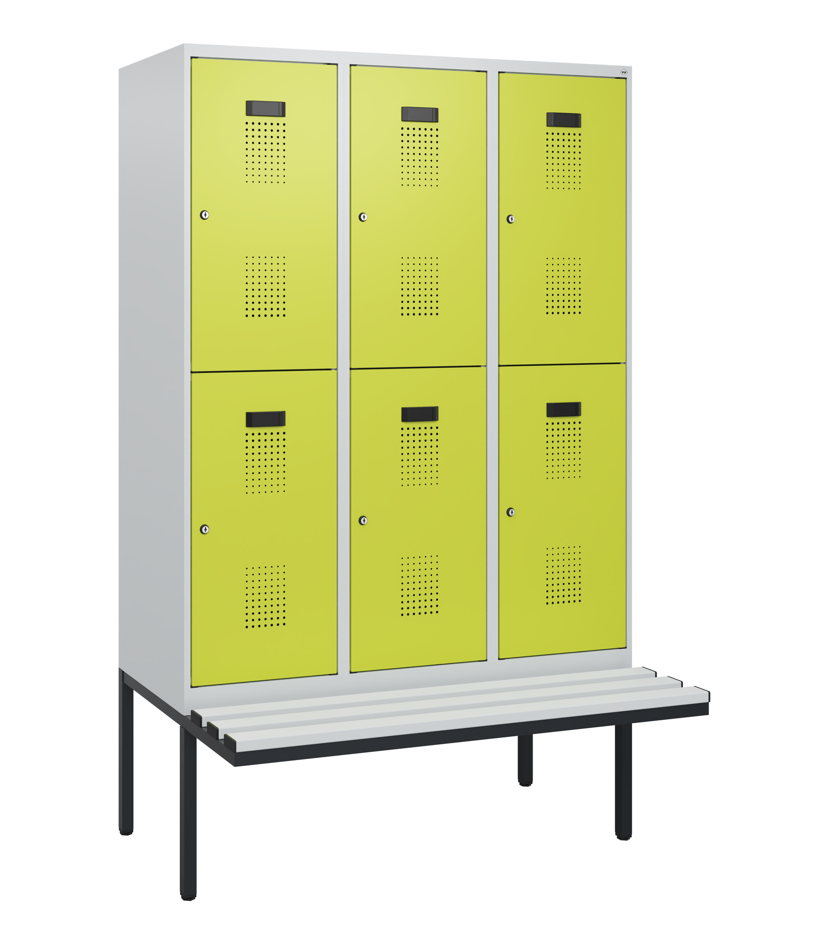 C+P Doppelstock-Spind Evolo PLUS, Bank, 6 Fächer, 