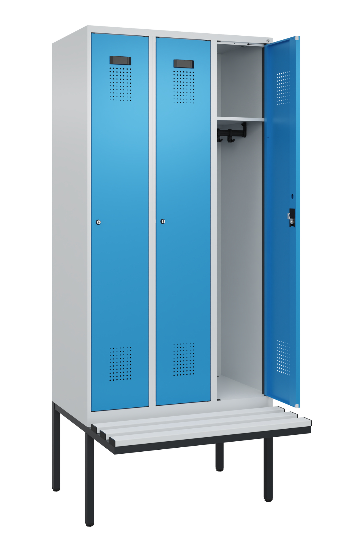 C+P Spind Evolo PLUS, Bank, 3 Abteile, 2120x900x81