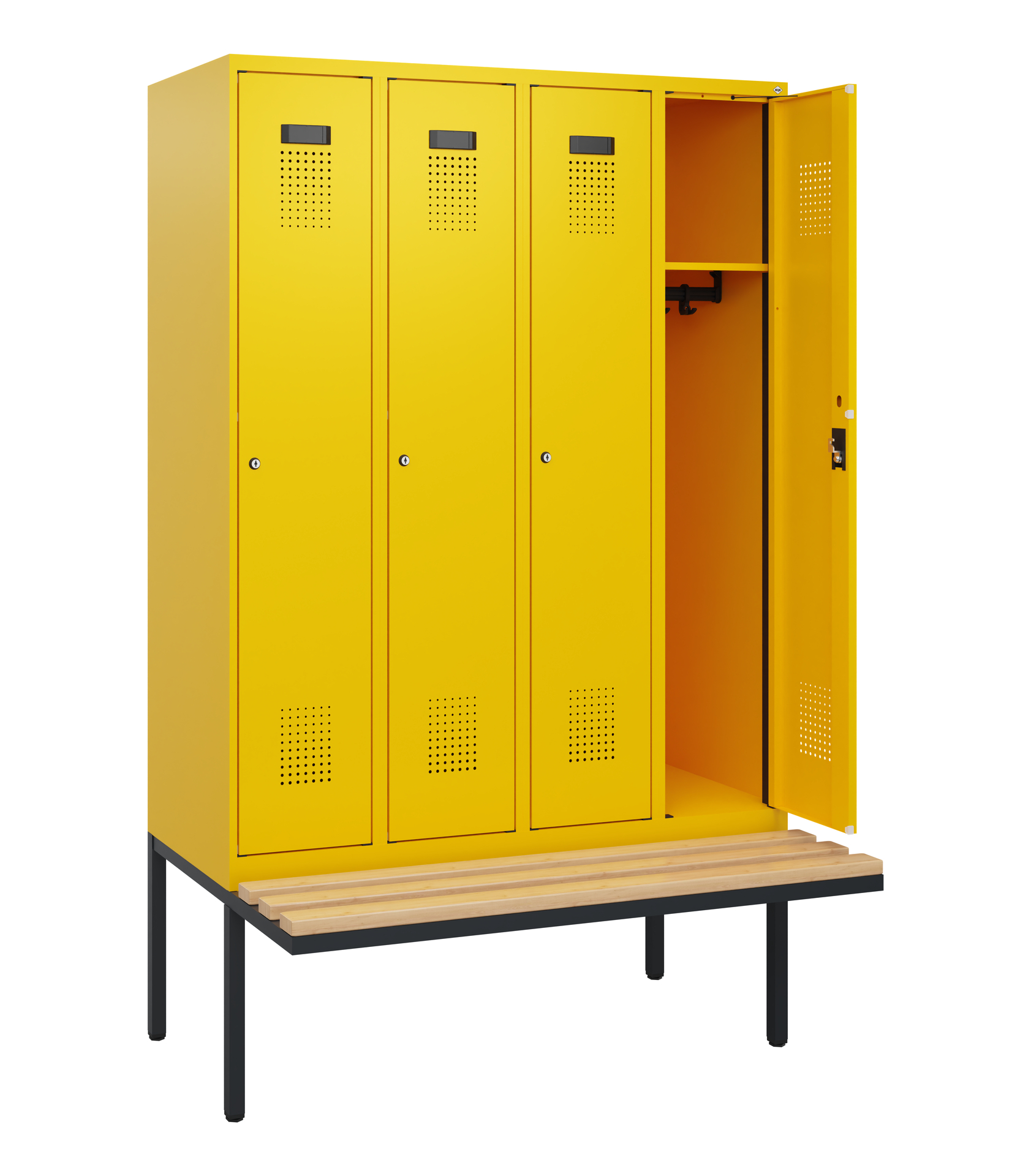 C+P Spind Evolo PLUS, Bank, 4 Abteile, 1950x1200x8