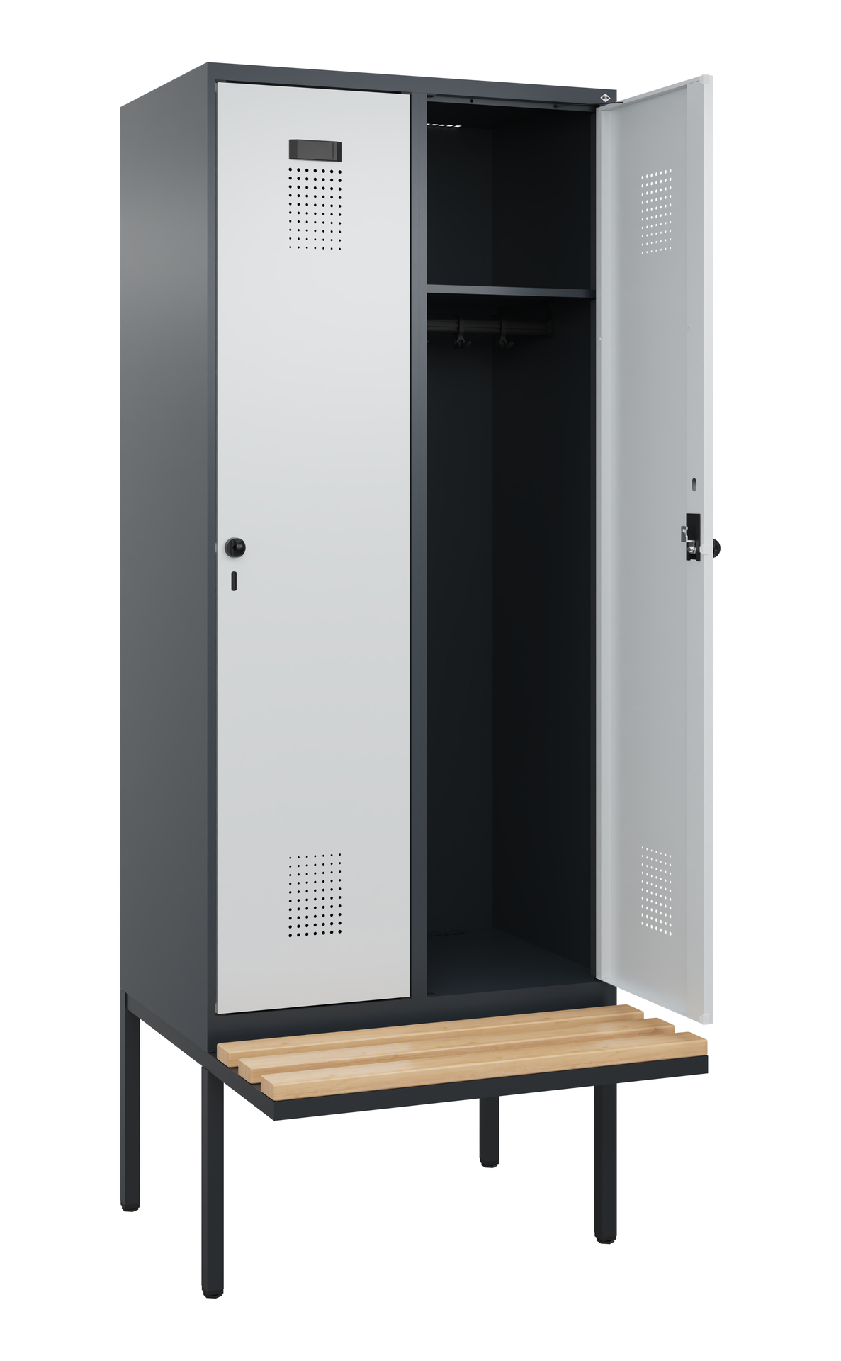 C+P Spind Evolo PLUS, Bank, 2 Abteile, 2120x800x81