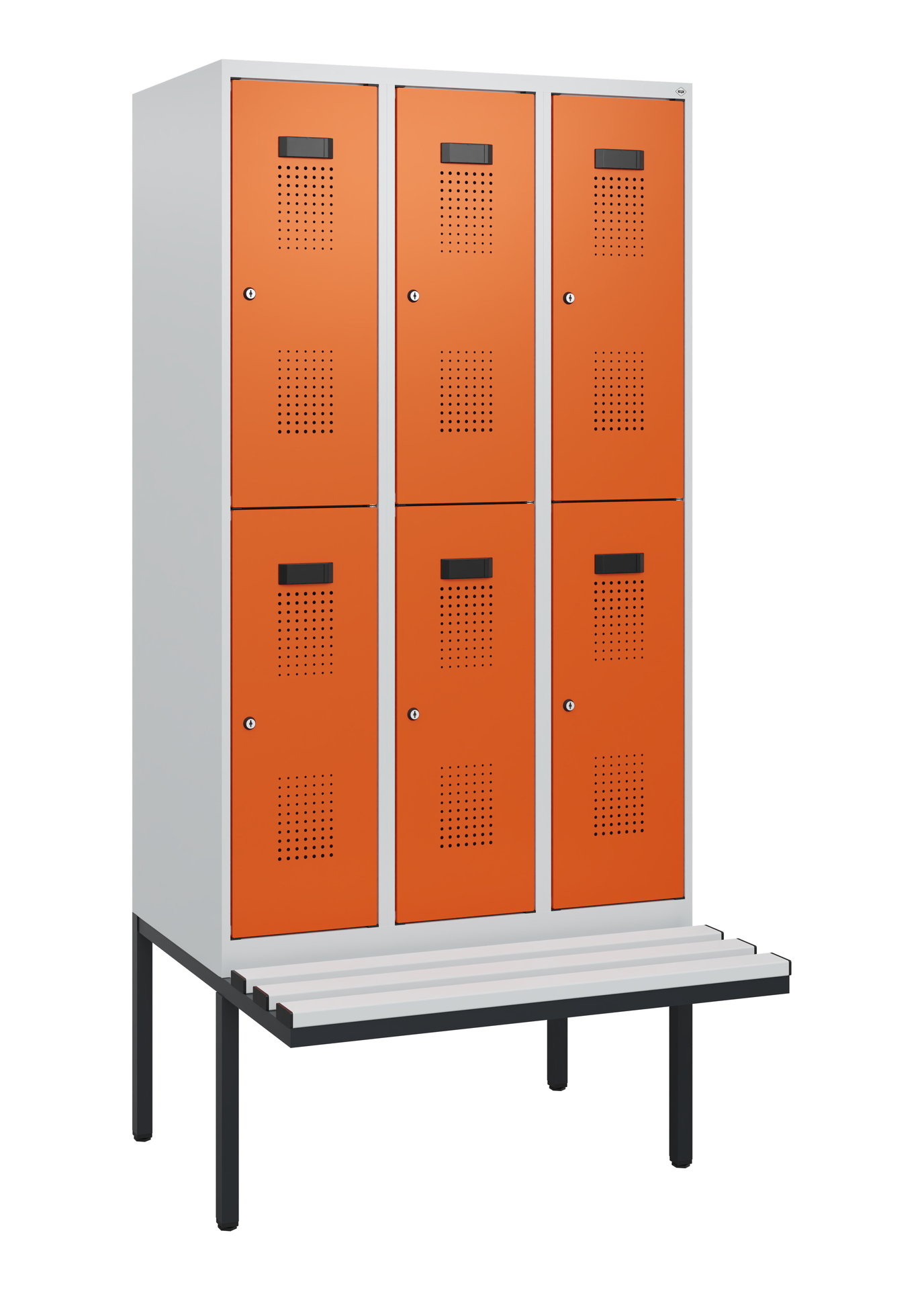 C+P Doppelstock-Spind Evolo PLUS, Bank, 6 Fächer, 