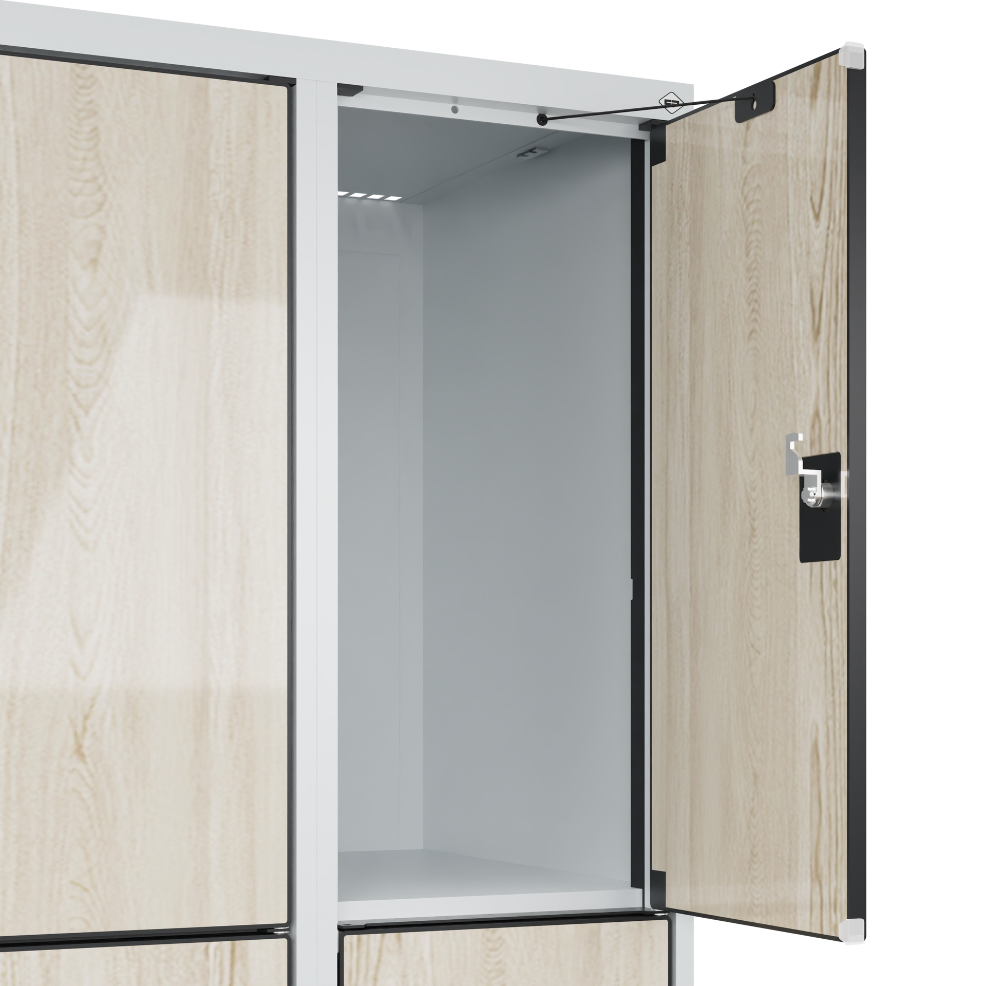 C+P Schlie�fachschrank Evolo PLUS, Sockel, 6 F�cher, 1950x600x500mm