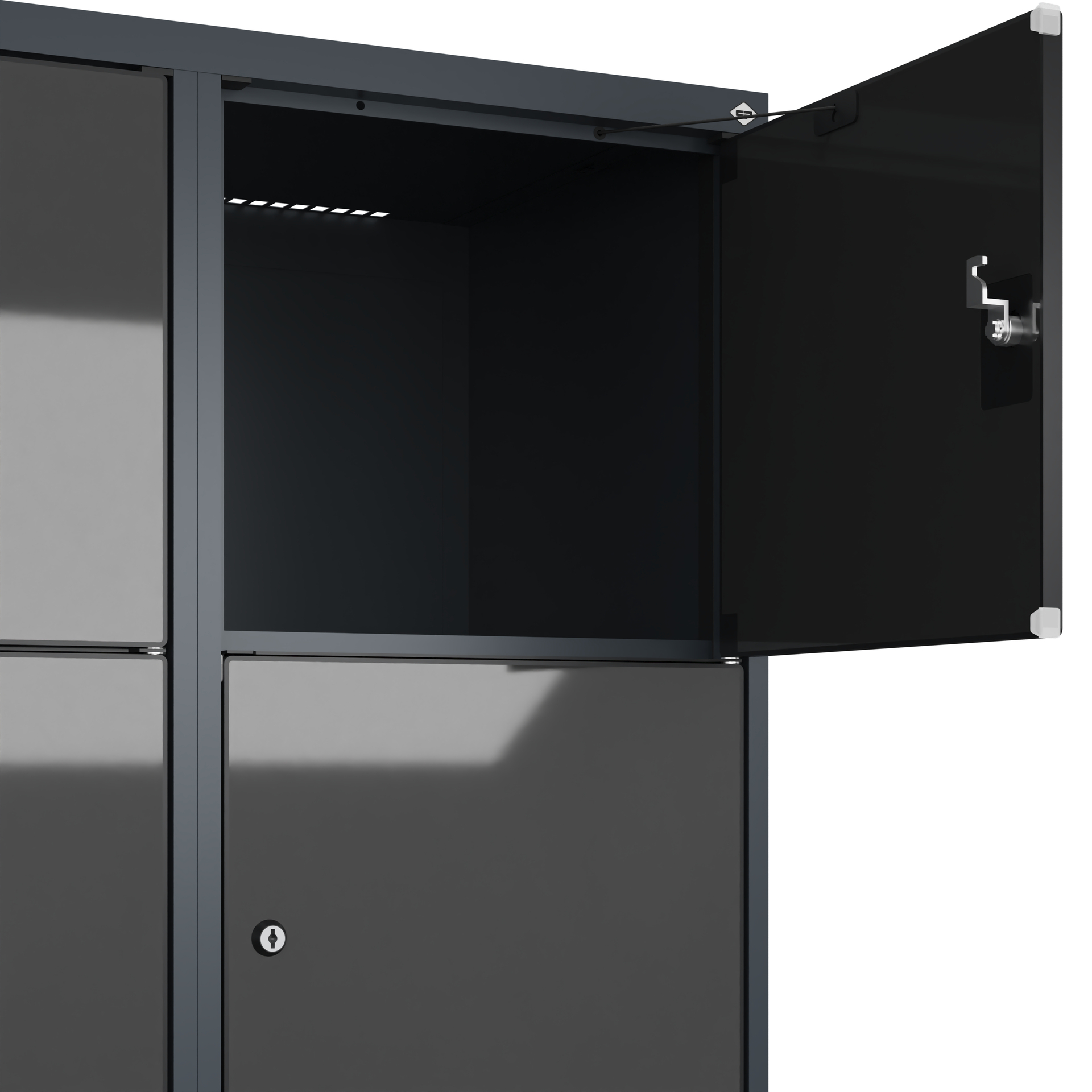 C+P Schlie�fachschrank Evolo PLUS, Sockel, 15 F�cher, 1950x1200x500mm