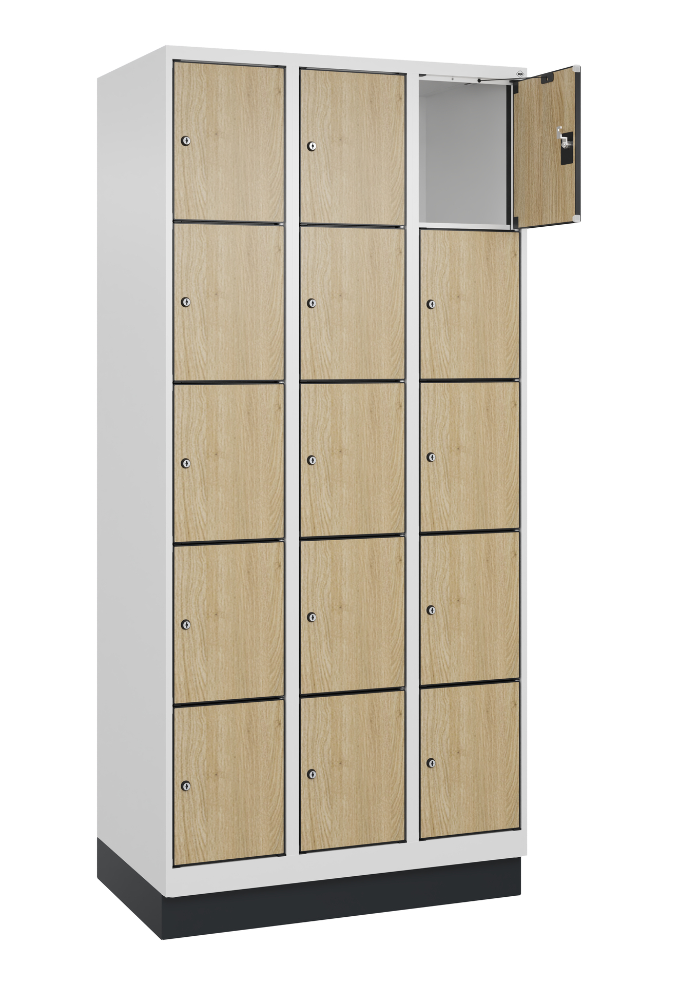 C+P Schlie�fachschrank Evolo PLUS, Sockel, 15 F�cher, 1950x900x500mm