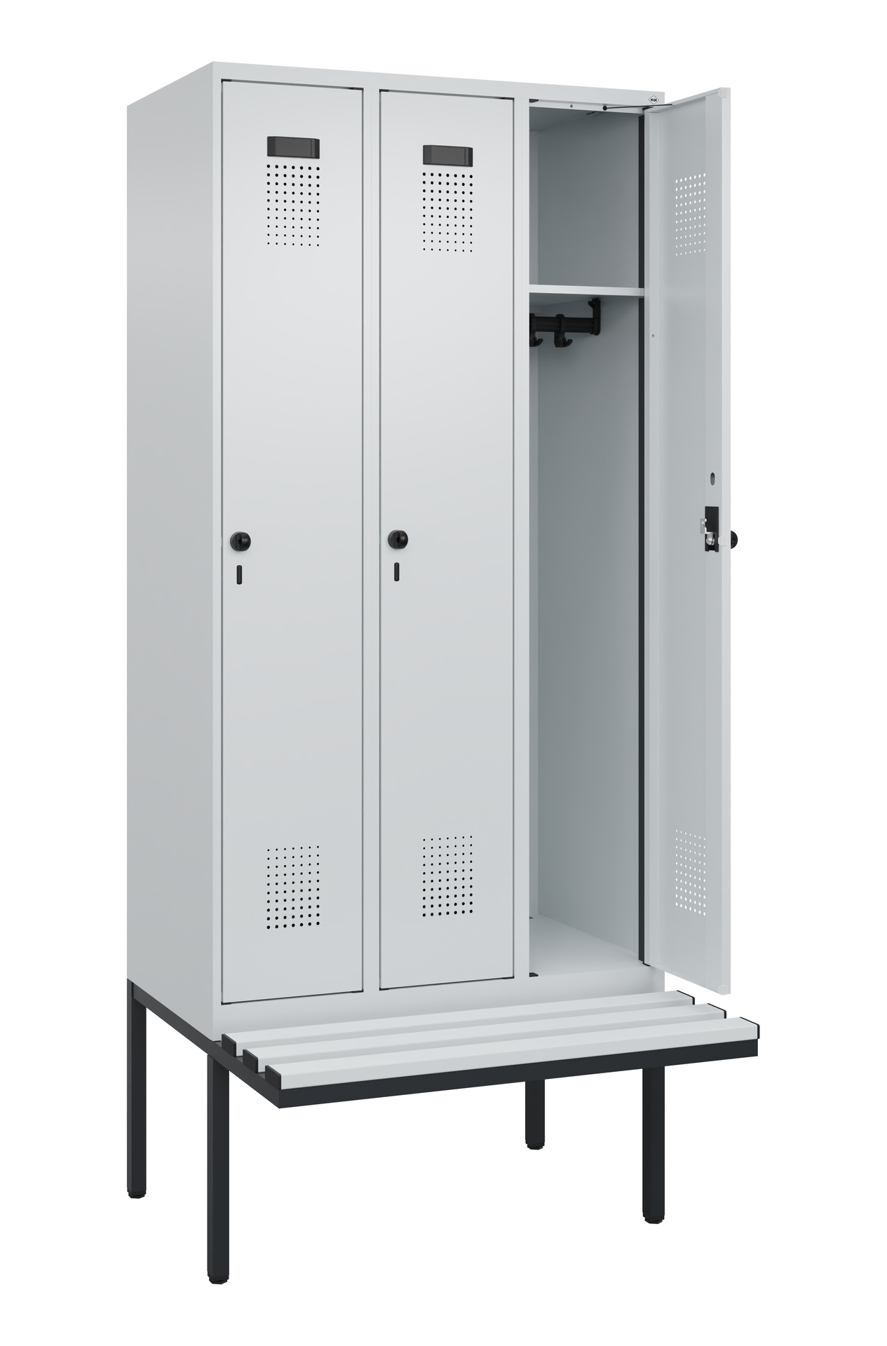 C+P Spind Evolo PLUS, Bank, 3 Abteile, 2120x900x81