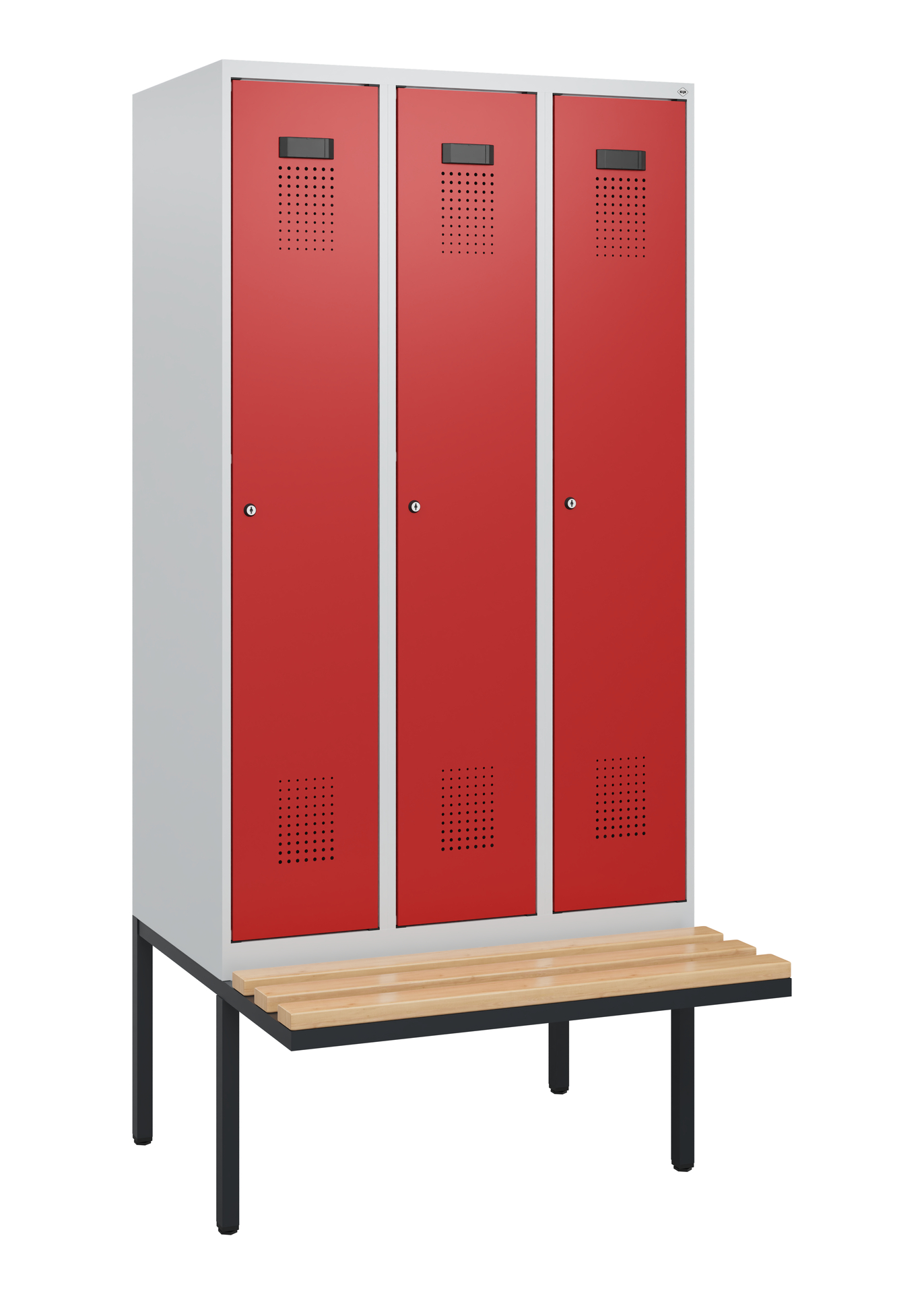 C+P Spind Evolo PLUS, Bank, 3 Abteile, 1950x900x81