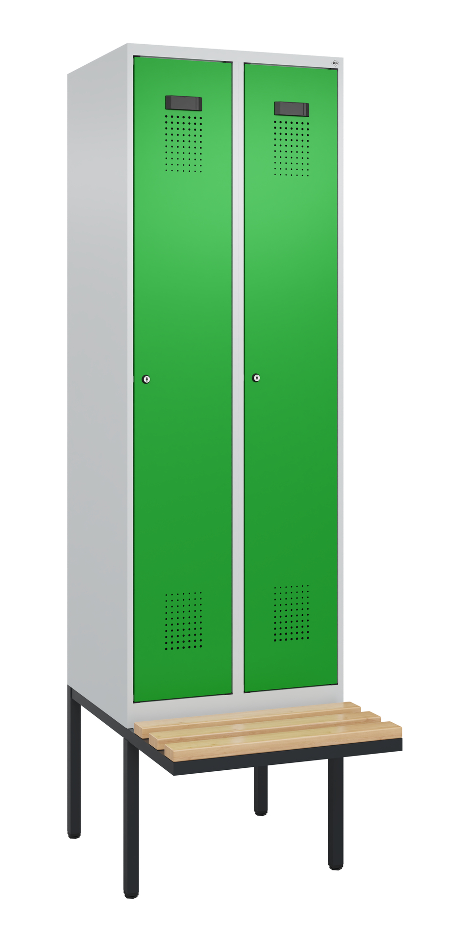 C+P Spind Evolo PLUS, Bank, 2 Abteil, 2120x600x815