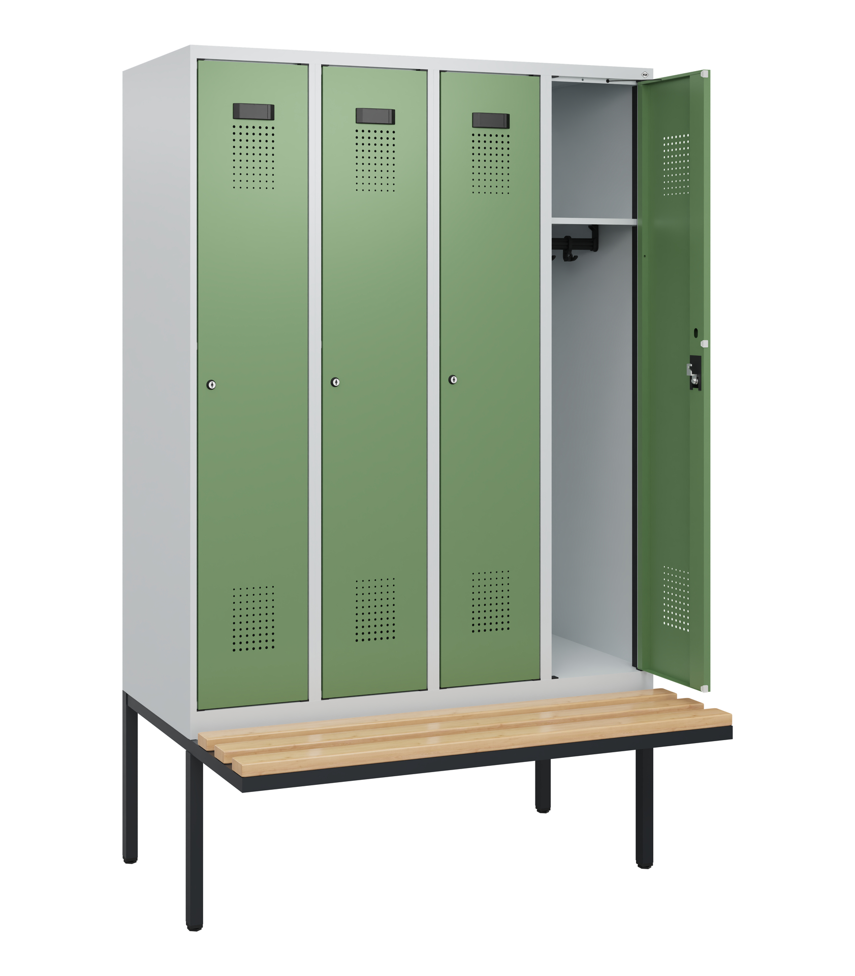 C+P Spind Evolo PLUS, Bank, 4 Abteile, 1950x1200x8