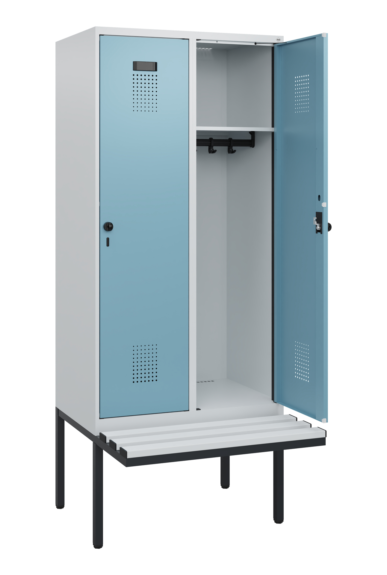 C+P Spind Evolo PLUS, Bank, 2 Abteile, 1950x800x81