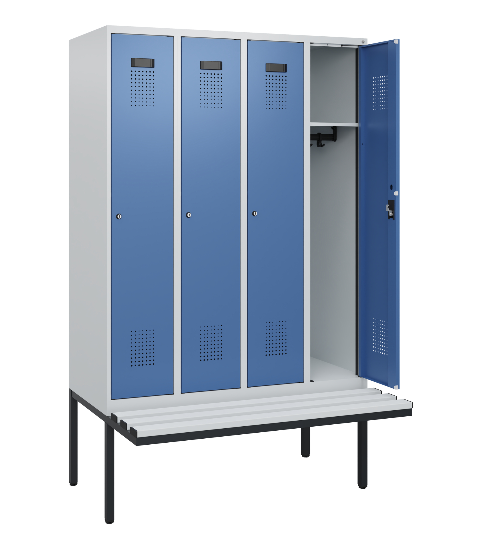 C+P Spind Evolo PLUS, Bank, 4 Abteile, 1950x1200x8