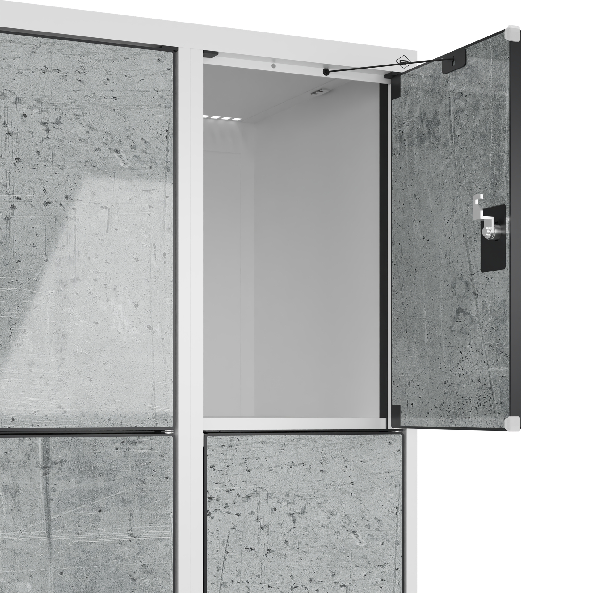 C+P Schlie�fachschrank Evolo PLUS, Sockel, 16 F�cher, 1950x1200x500mm