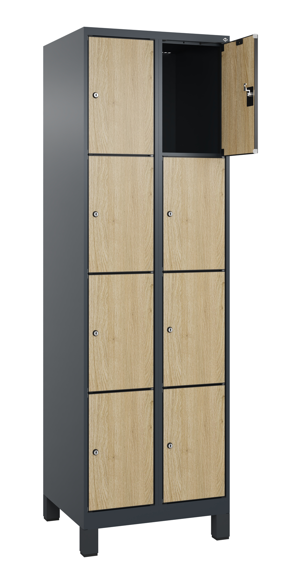 C+P Schlie�fachschrank Evolo PLUS, F��e, 8 F�cher, 1950x600x500mm
