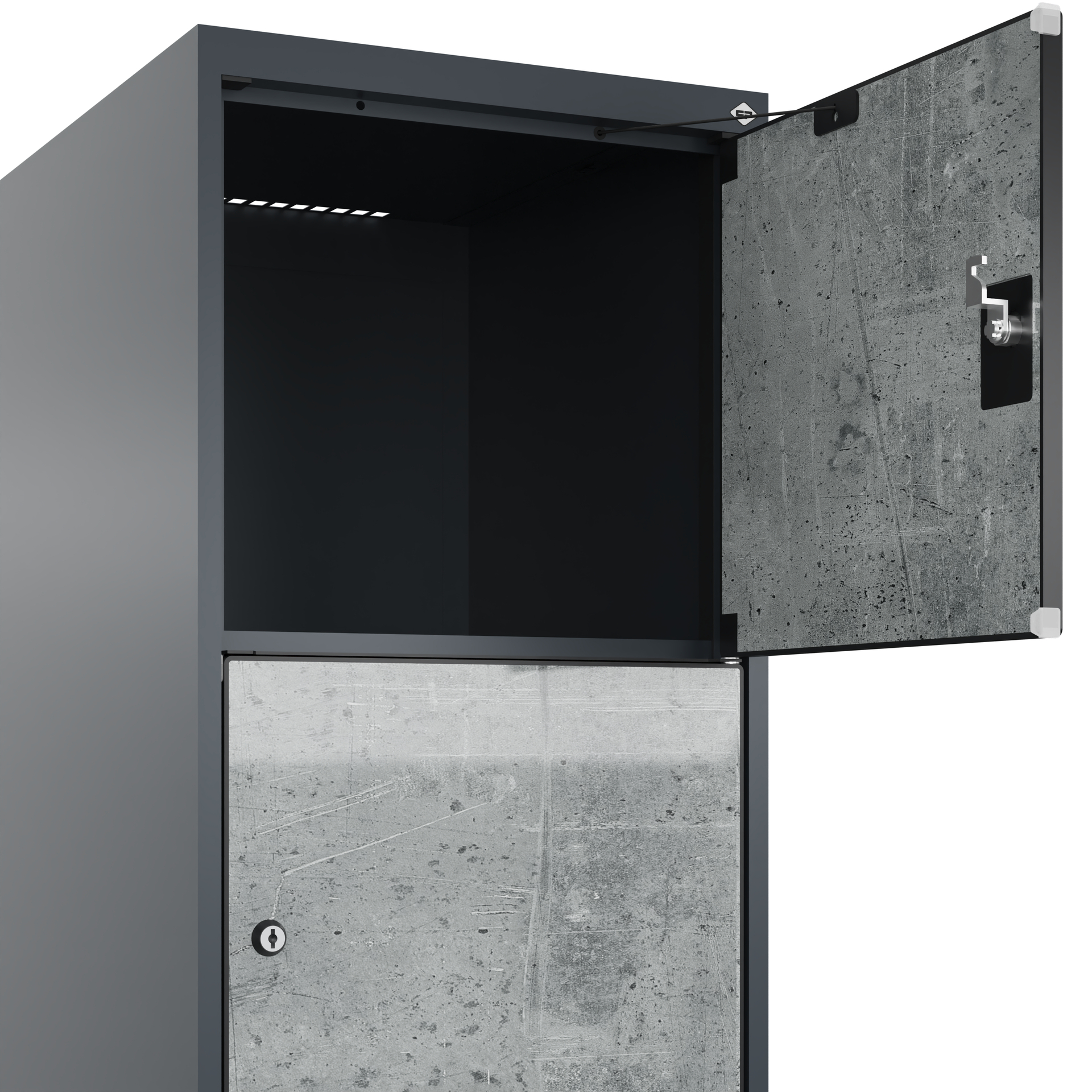 C+P Schlie�fachschrank Evolo PLUS, Sockel, 5 F�cher, 1950x400x500mm
