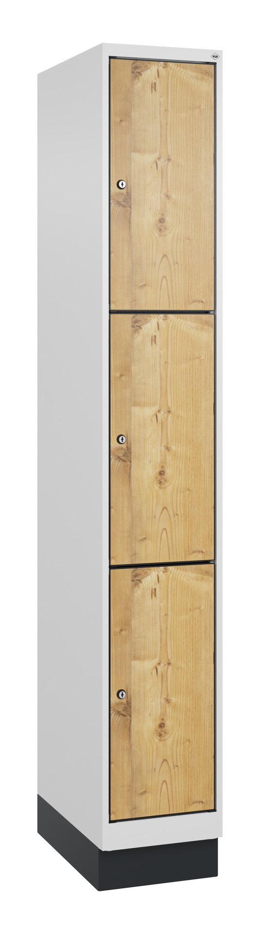 C+P Schlie�fachschrank Evolo PLUS, Sockel, 3 F�cher, 1950x300x500mm