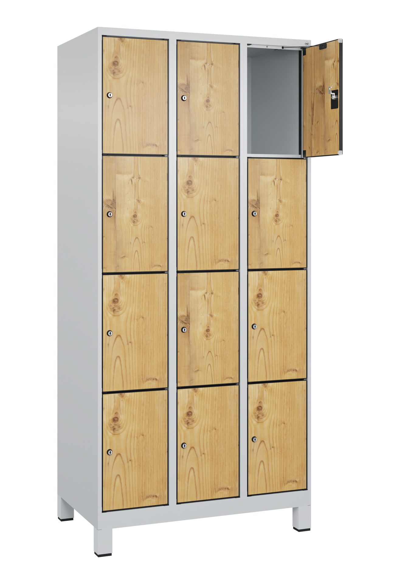 C+P Schlie�fachschrank Evolo PLUS, F��e, 12 F�cher, 1950x900x500mm