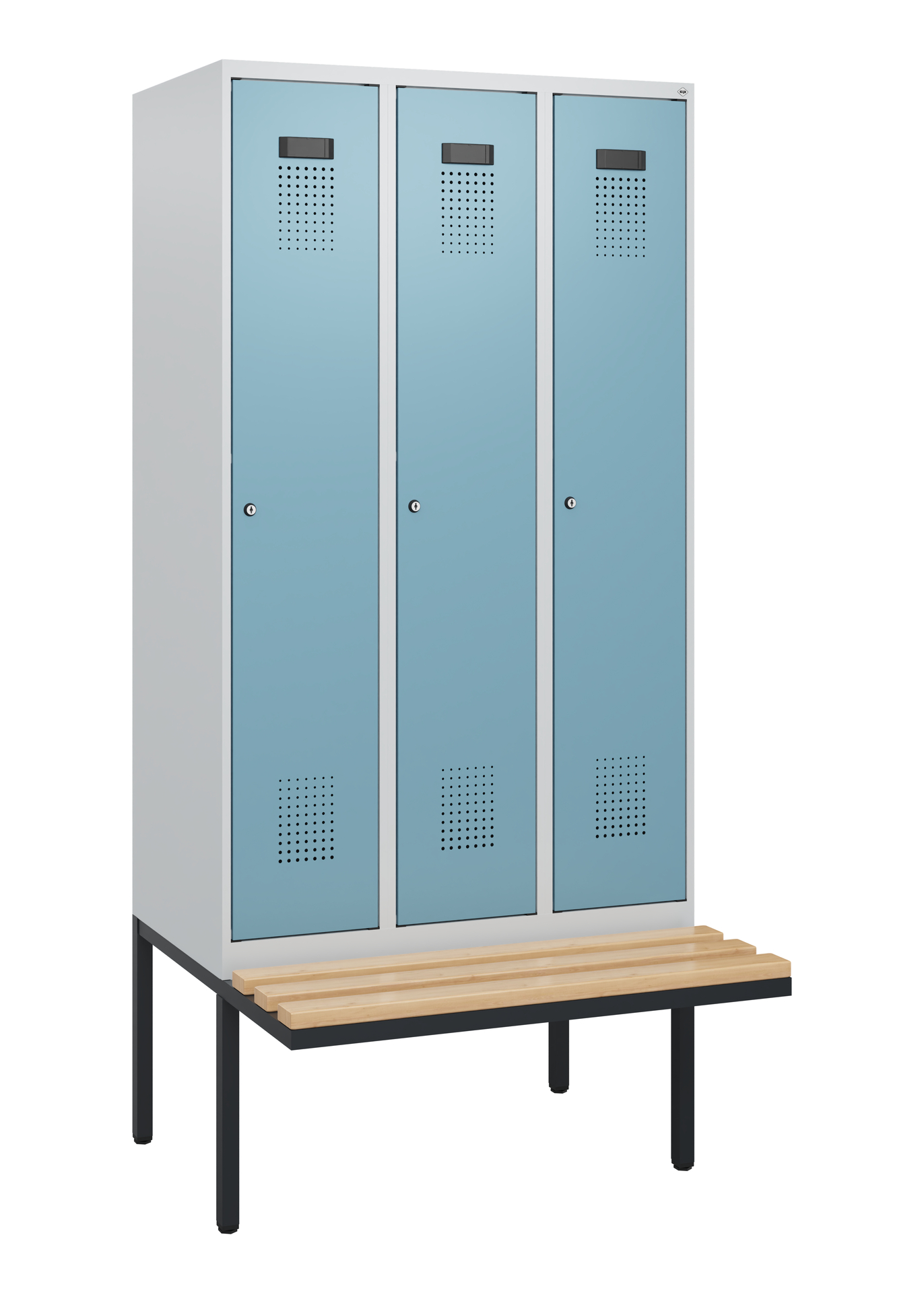 C+P Spind Evolo PLUS, Bank, 3 Abteile, 1950x900x81