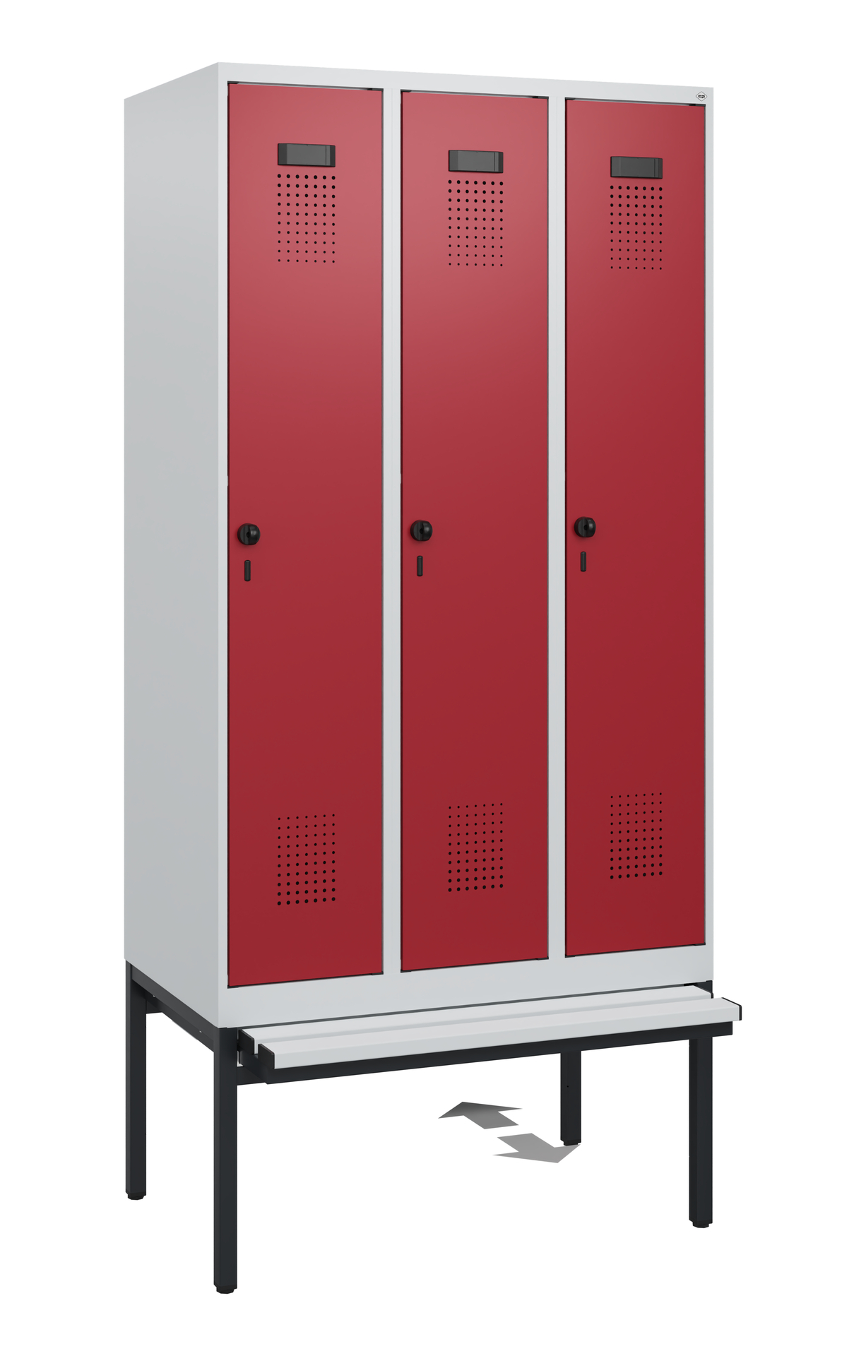 C+P Spind Evolo PLUS, Bank, 3 Abteile, 1950x900x815mm