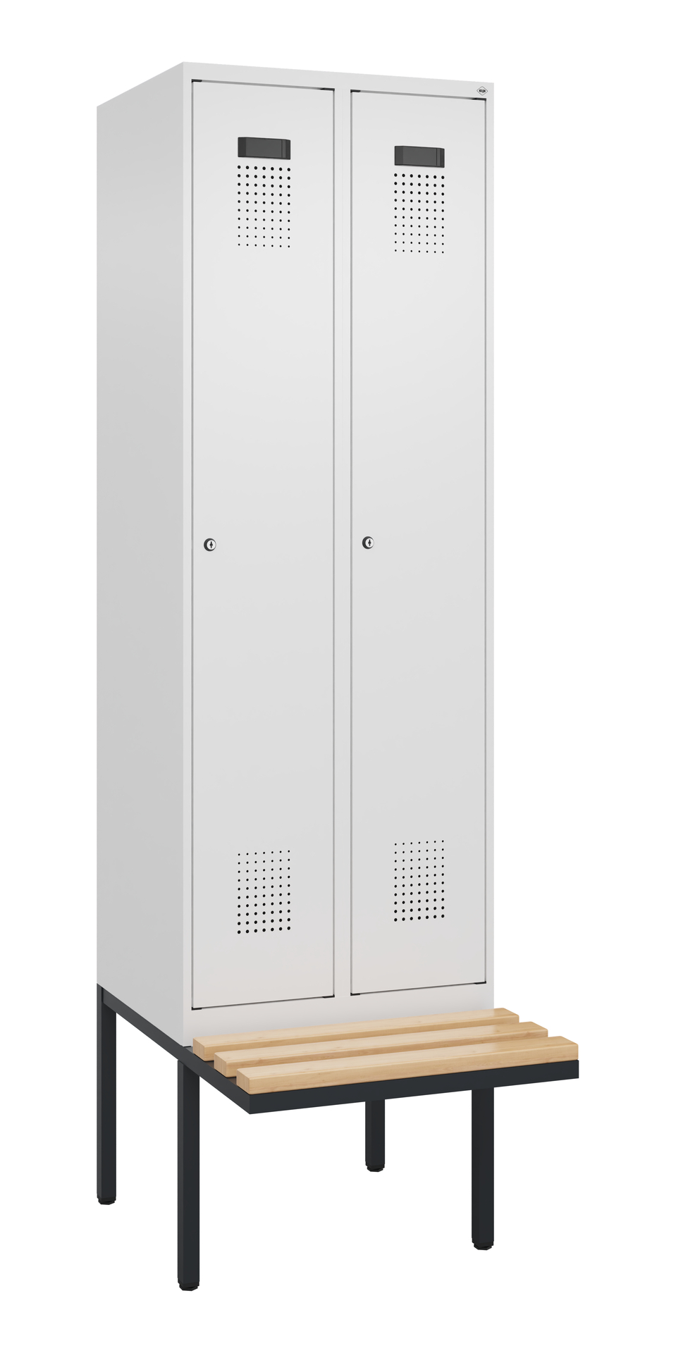 C+P Spind Evolo PLUS, Bank, 2 Abteil, 2120x600x815