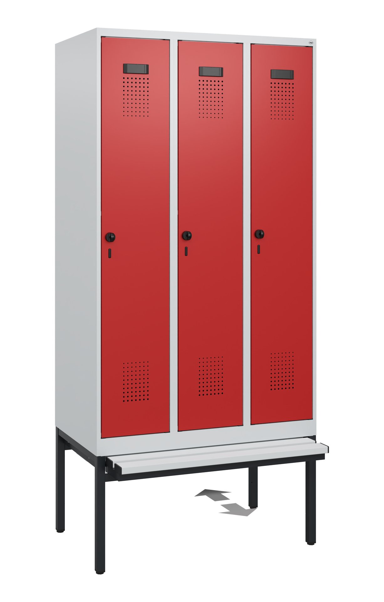 C+P Spind Evolo PLUS, Bank, 3 Abteile, 1950x900x815mm