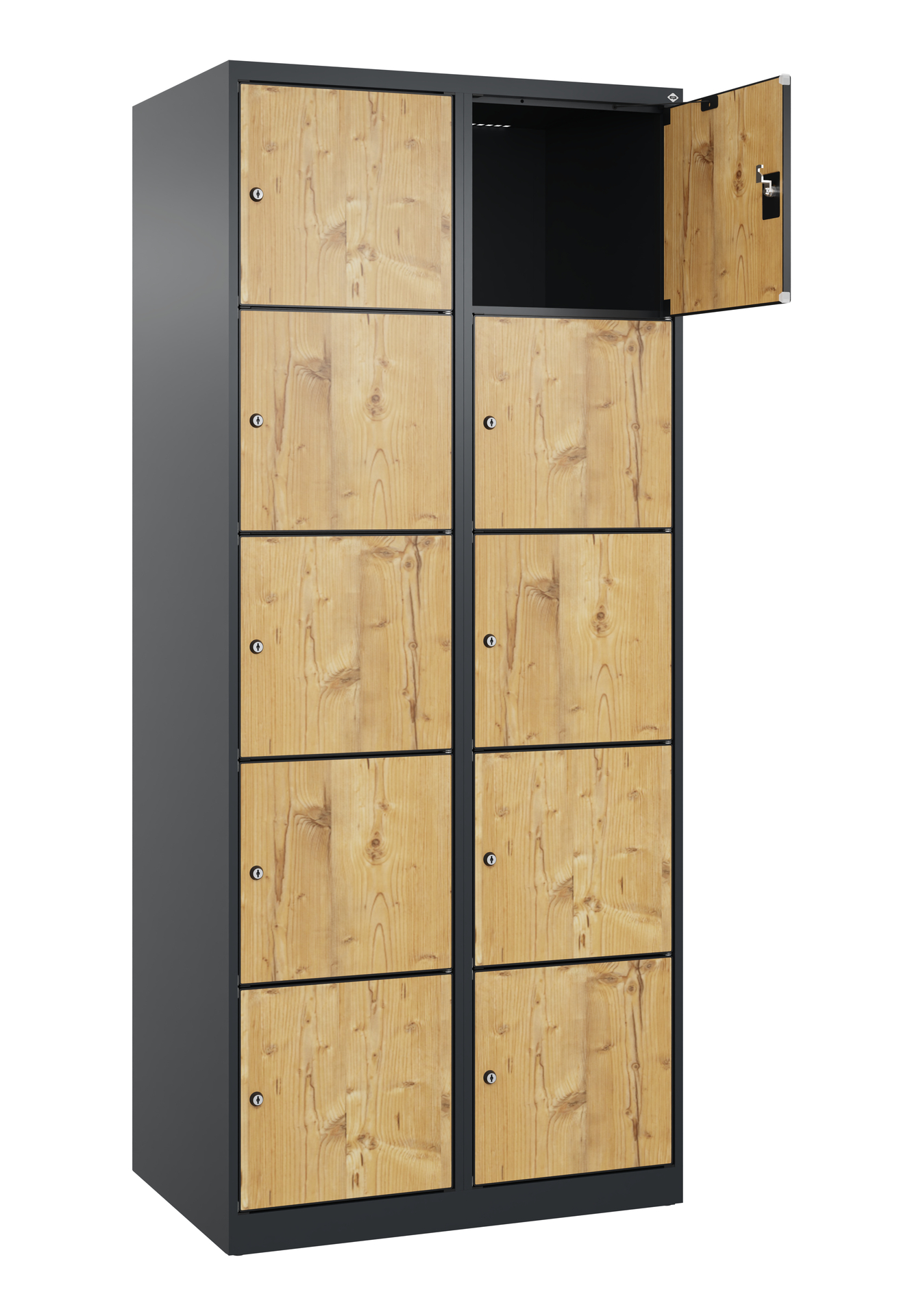 C+P Schlie�fachschrank Evolo PLUS, 10 F�cher, 1850x800x500mm