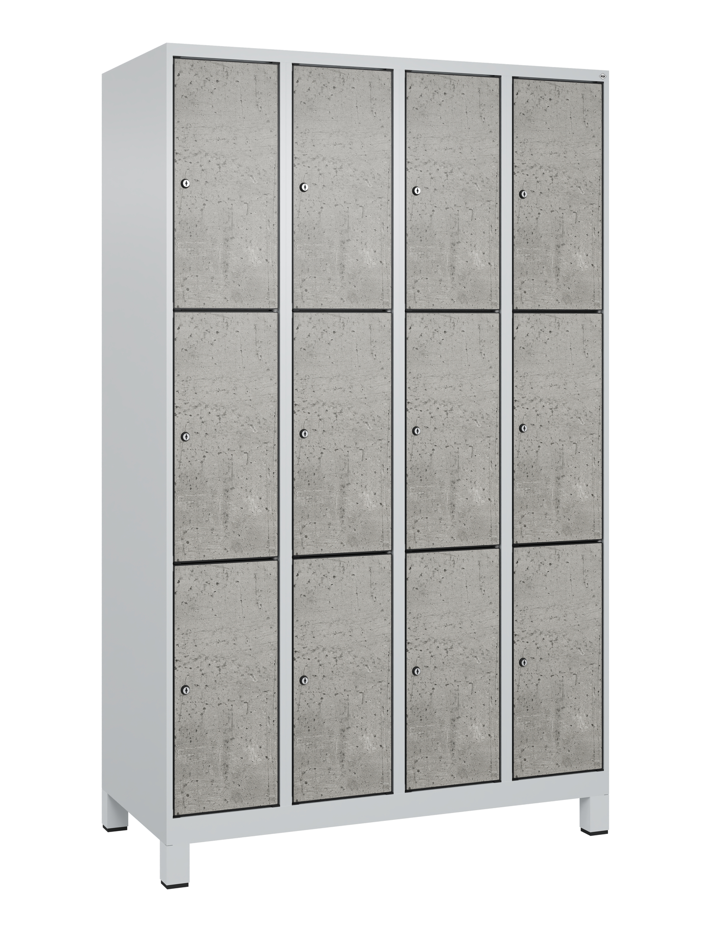 C+P Schlie�fachschrank Evolo PLUS, F��e, 12 F�cher, 1950x1200x500mm