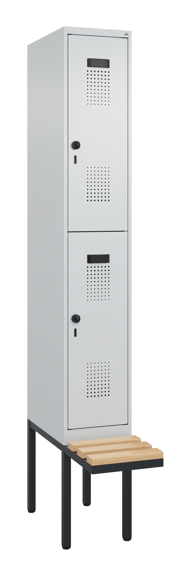 C+P Doppelstock-Spind Evolo PLUS, Bank, 2 Fächer, 