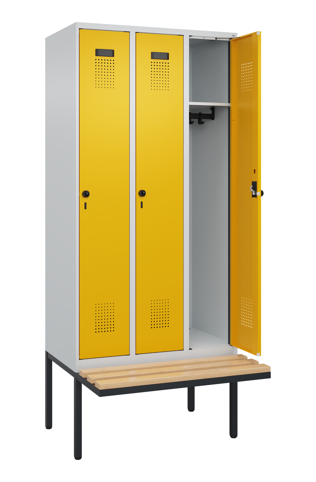 C+P Spind Evolo PLUS, Bank, 3 Abteile, 2120x900x81