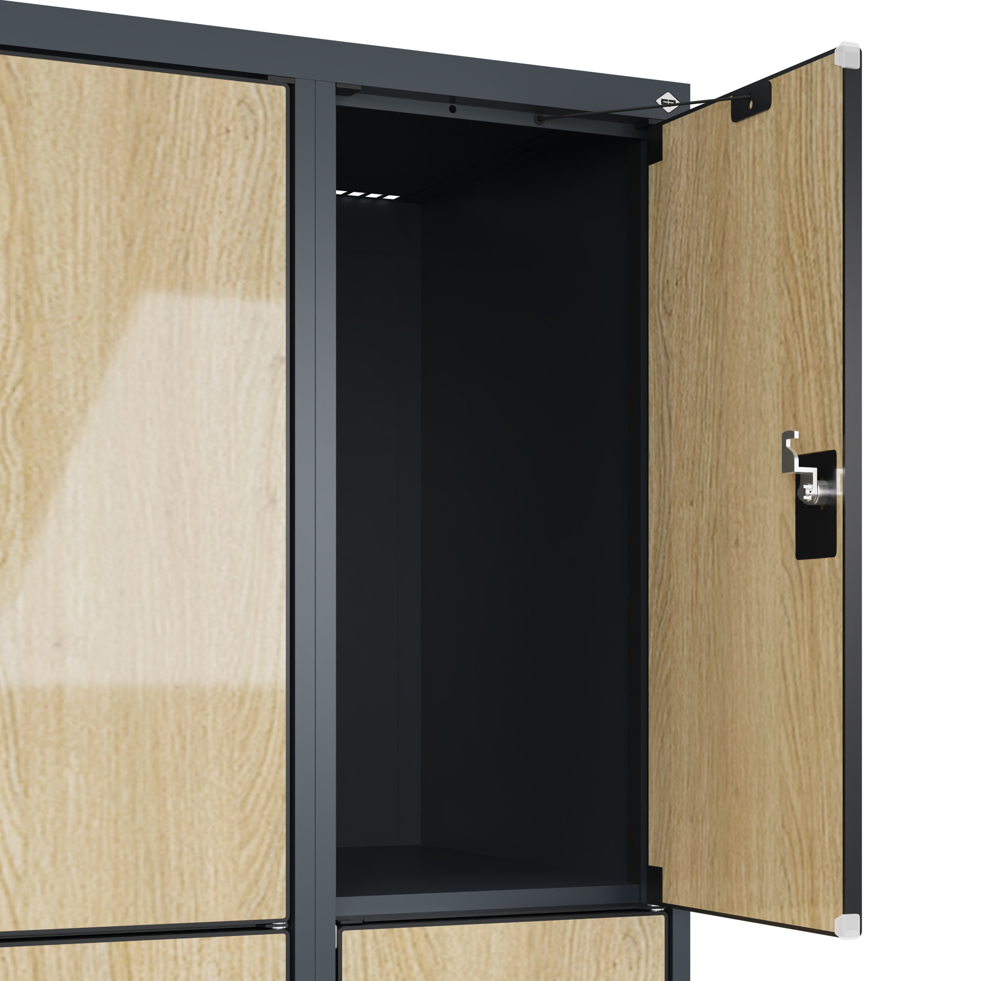 C+P Schlie�fachschrank Evolo PLUS, Sockel, 6 F�cher, 1950x600x500mm