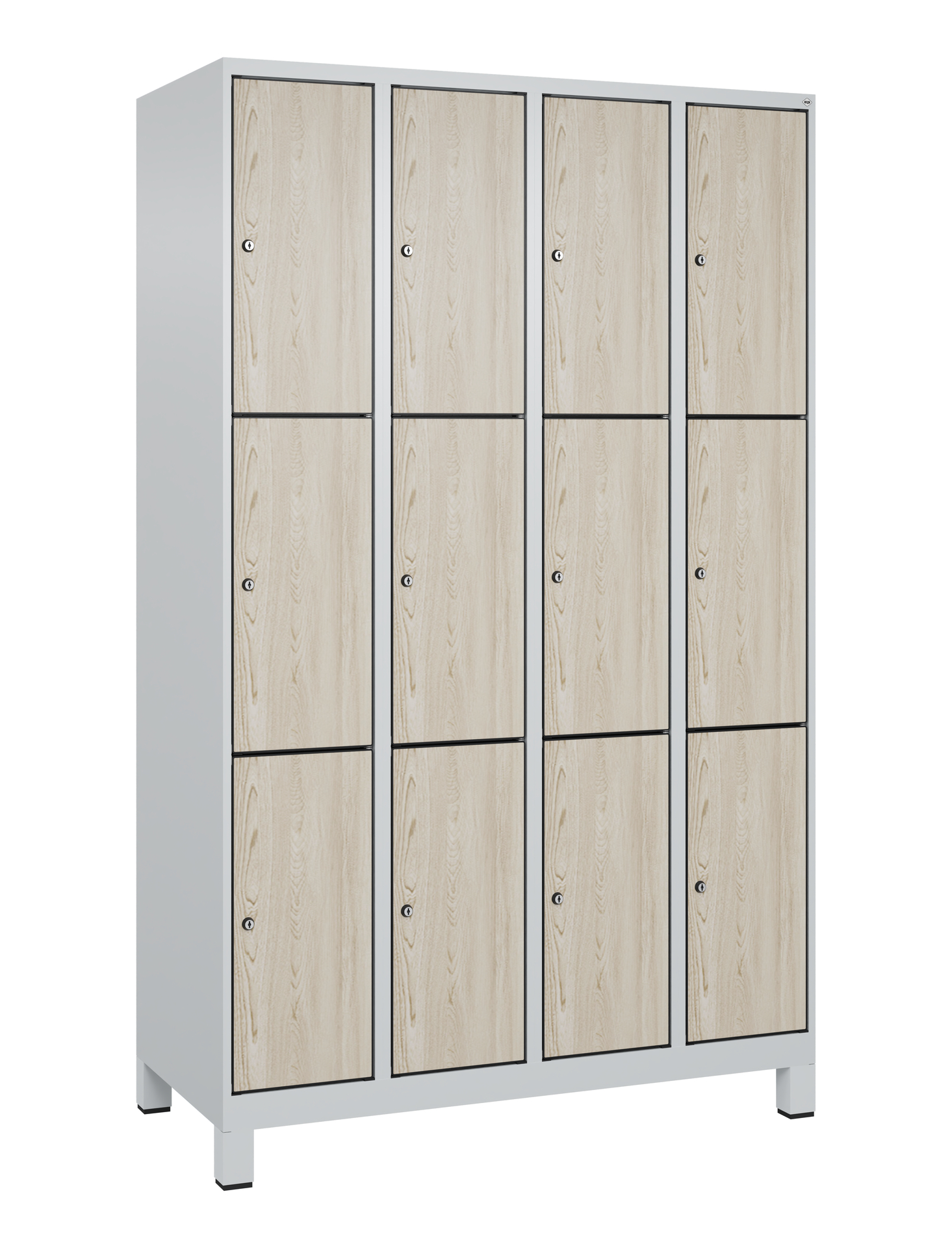 C+P Schlie�fachschrank Evolo PLUS, F��e, 12 F�cher, 1950x1200x500mm